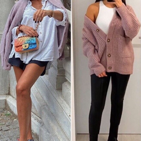 NWT ZARA Patch Pocket Knit Jacket Blogger Fav. Essential - Picture 8 of 13